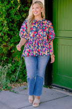 Take It Easy Now Top, Navy Floral