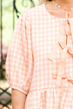 Take It Easy Now Top, Pink Gingham