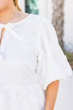 Take It Easy Now Top, White Eyelet