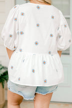 Take It Easy Now Top, White Floral