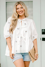 Take It Easy Now Top, White Floral