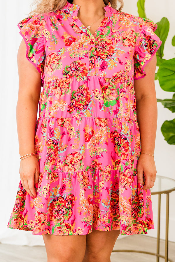 Take The Leap Dress, Pink