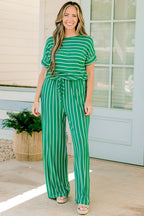 Take The World Jumpsuit, Green-Ivory