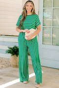 Take The World Jumpsuit, Green-Ivory