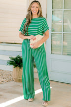 Take The World Jumpsuit, Green-Ivory