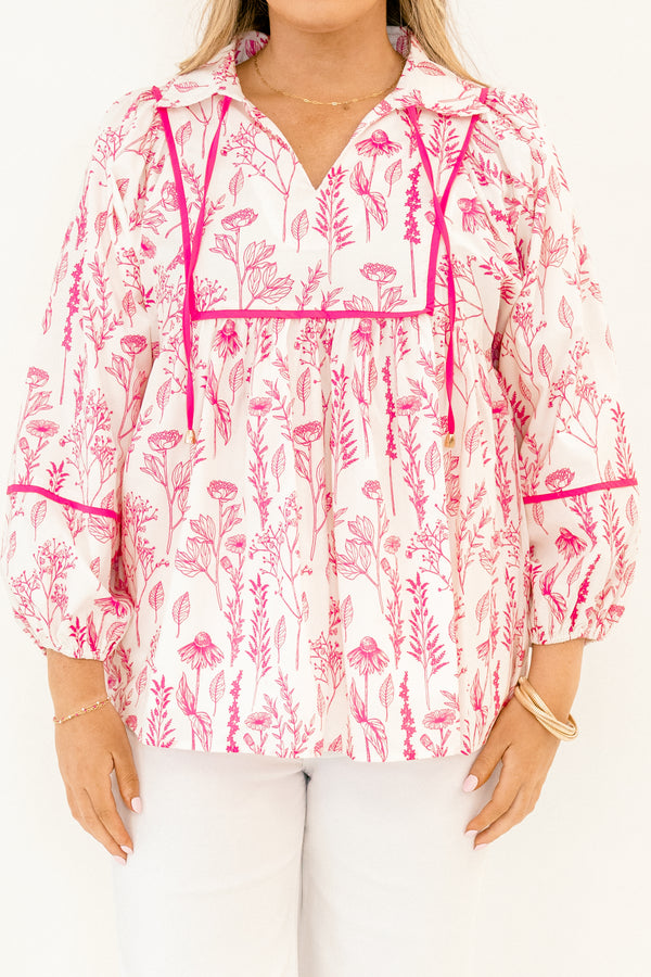 Take What I Can Get Top, Pink Toile