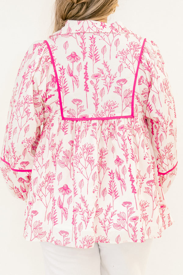 Take What I Can Get Top, Pink Toile