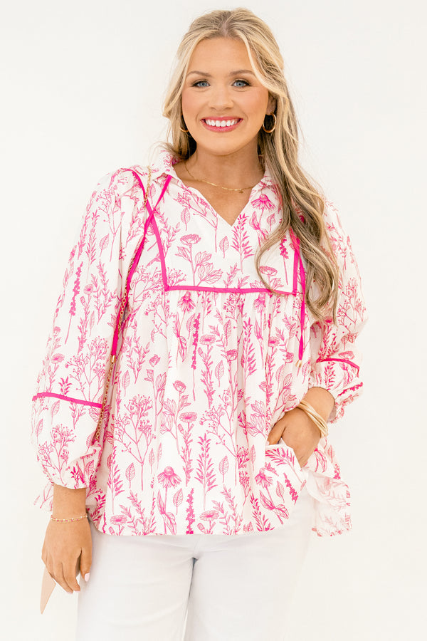 Take What I Can Get Top, Pink Toile