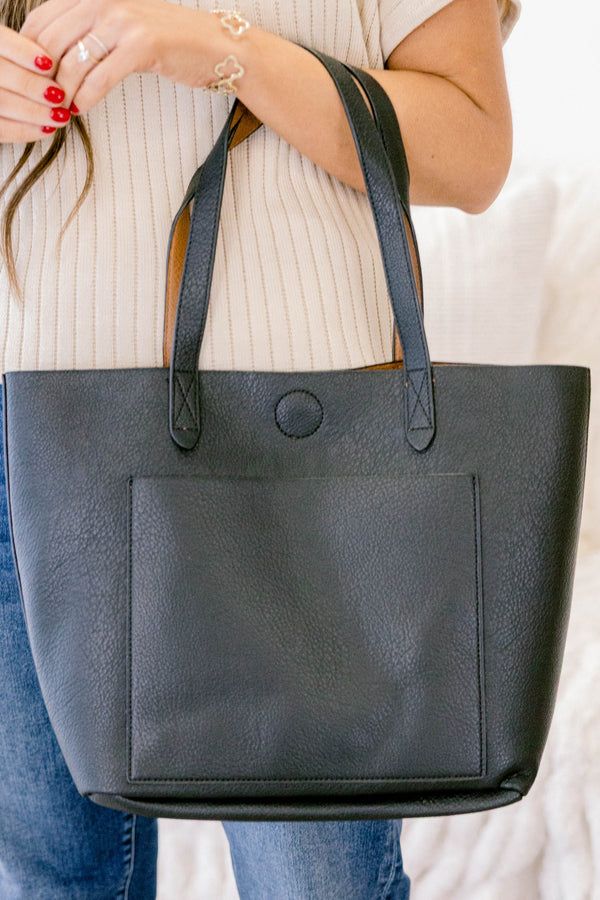 Taking You With Me Tote, Black