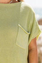 Talking To The Moon Sweater, Light Sage