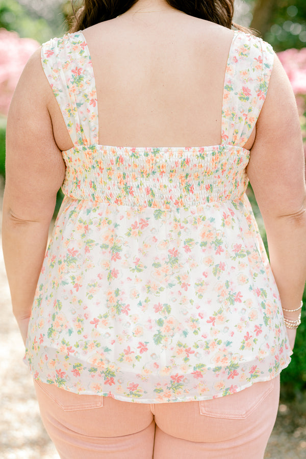 The Bells Are Ringing Babydoll Tank, Ivory