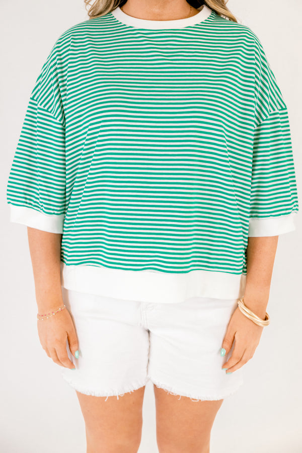 The Classic Coastline Top, Kelly Green