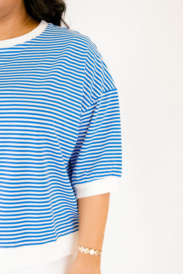 Das klassische Küsten-Top, Ozeanblau