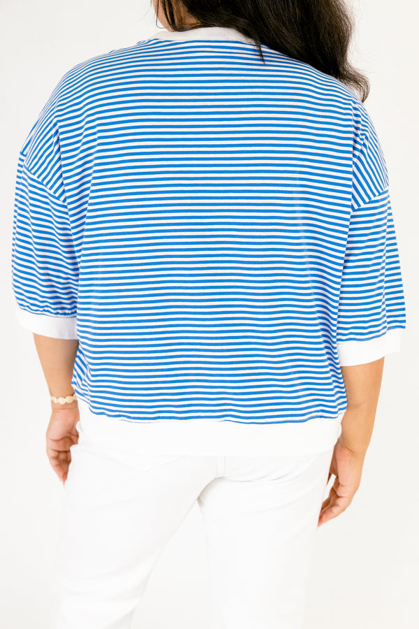 Das klassische Küsten-Top, Ozeanblau