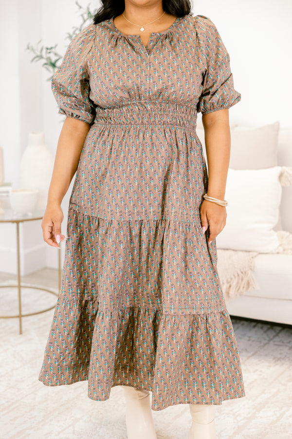 The Clear Choice Dress, Brown Mix