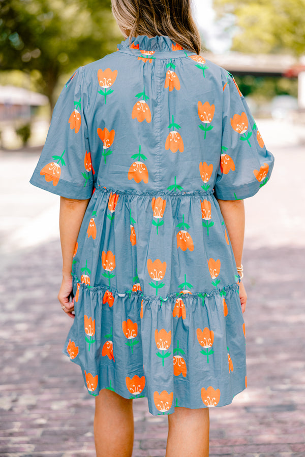 The Edge Dress, Orange Tulip
