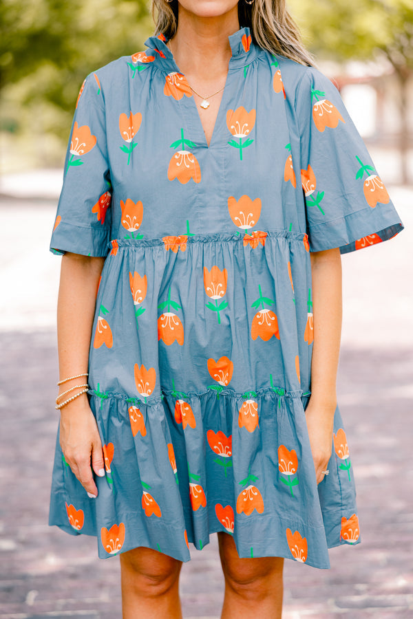 The Edge Dress, Orange Tulip