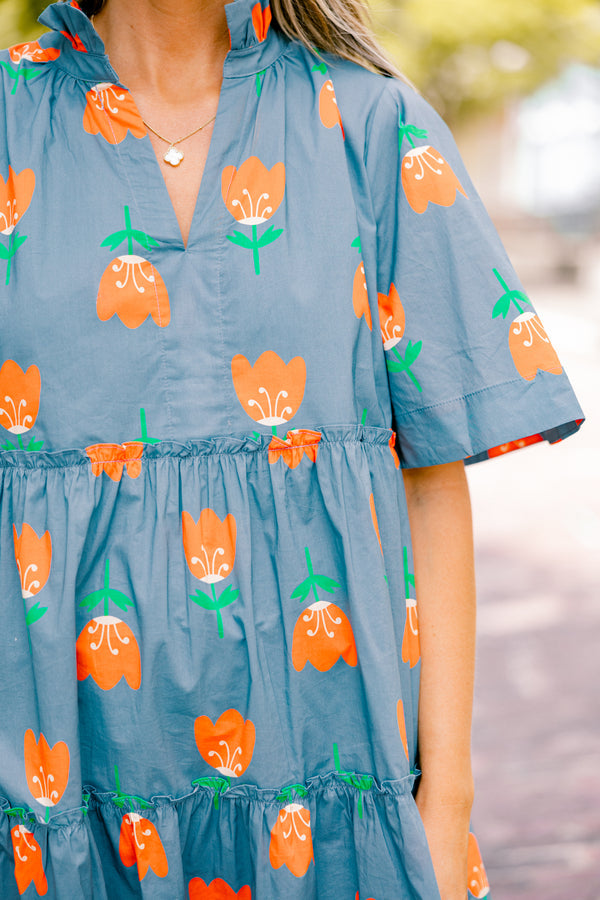 The Edge Dress, Orange Tulip