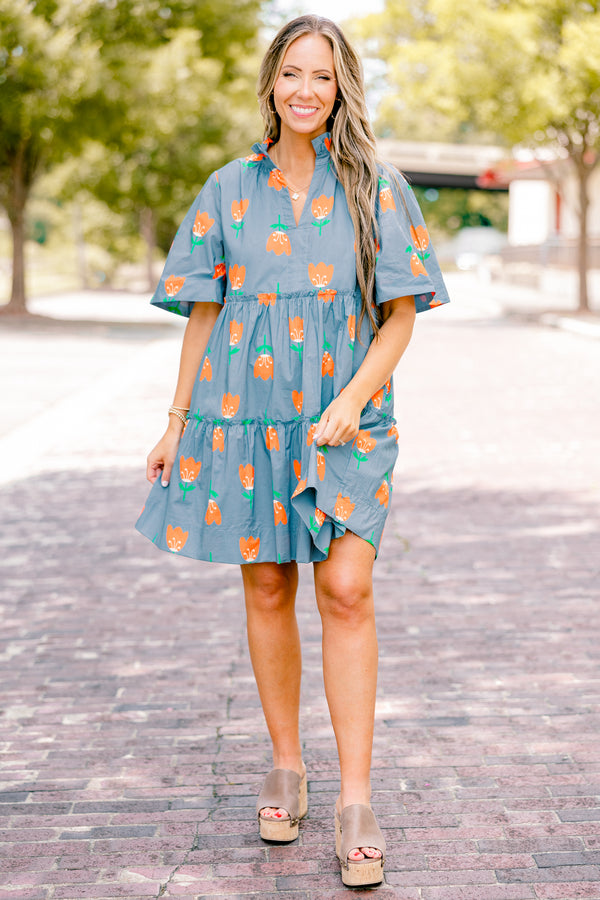The Edge Dress, Orange Tulip