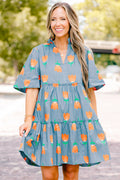 The Edge Dress, Orange Tulip