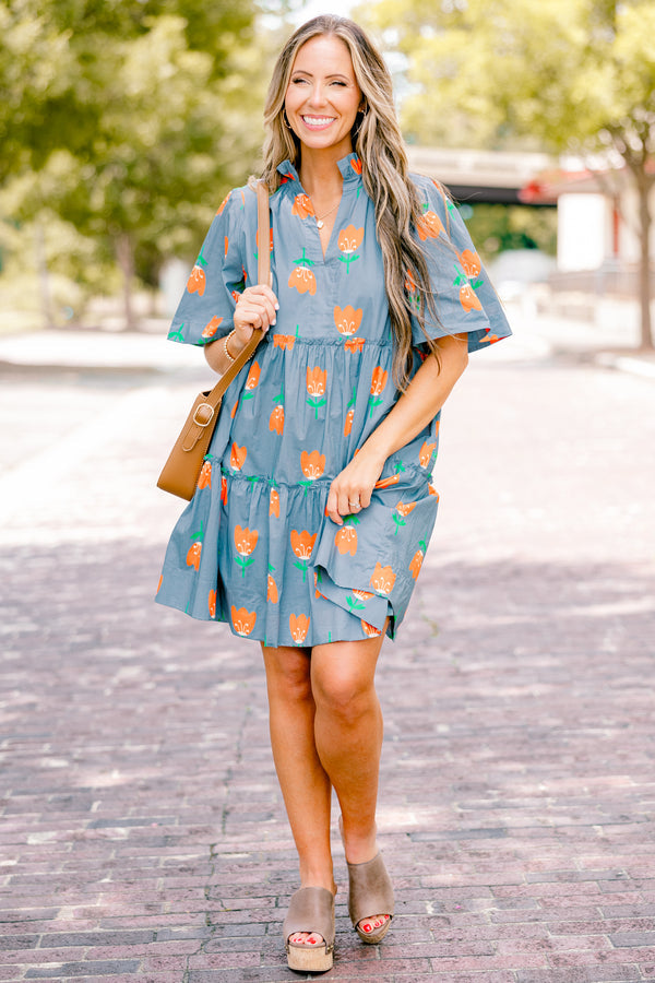 The Edge Dress, Orange Tulip