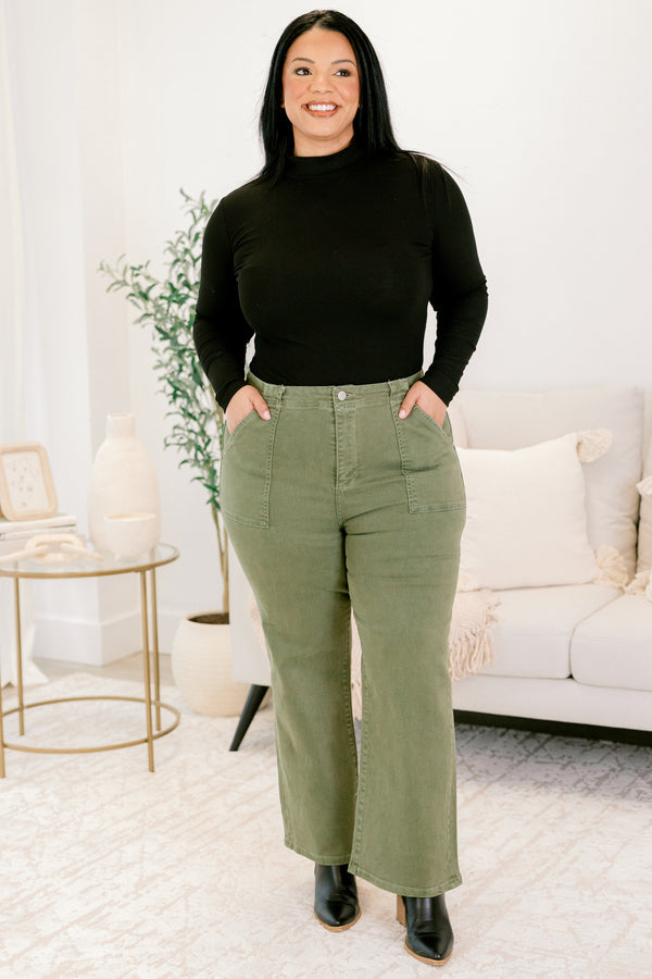 The Edge Of It Jeans, Moss