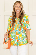 The Sweetest Flowers Top, Blue Mix