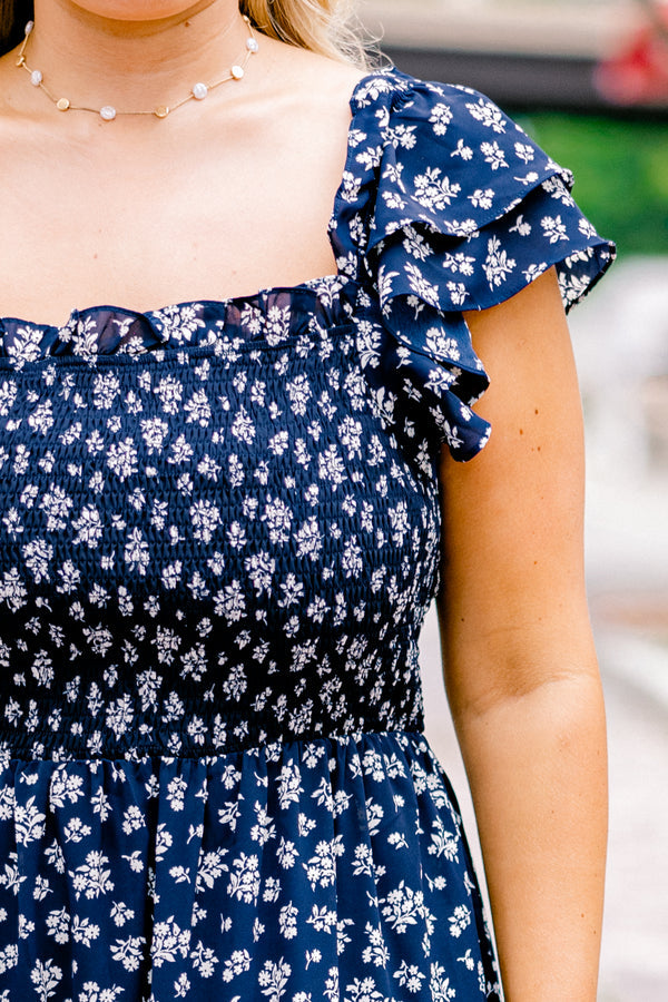 The Wildflower's Song Maxi Dress, Navy