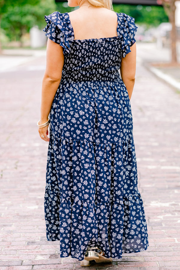 The Wildflower's Song Maxi Dress, Navy