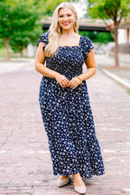 The Wildflower's Song Maxi Dress, Navy