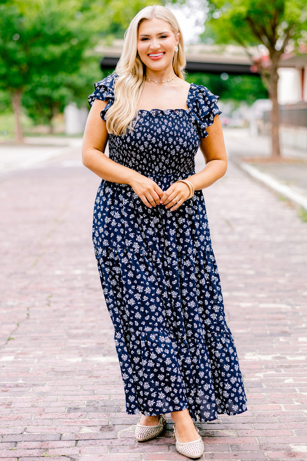 The Wildflower's Song Maxi Dress, Navy