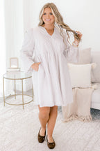 These Rainy Days Dress, Brown Stripe