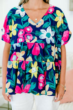 These Were The Days Top, Navy Mix