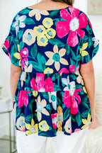 These Were The Days Top, Navy Mix