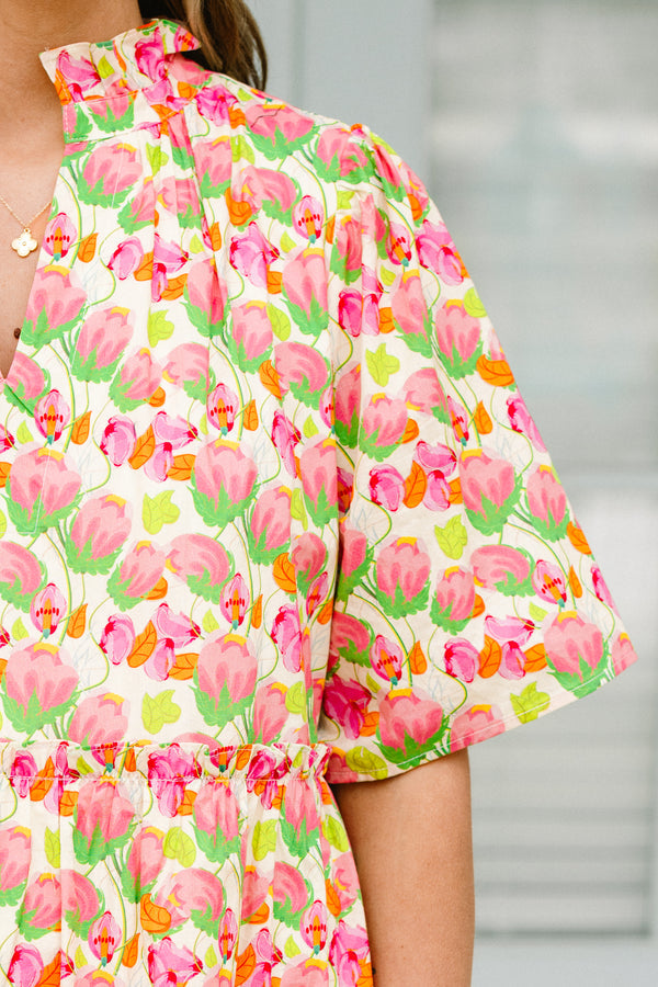 Through The Arbor Dress, Pink