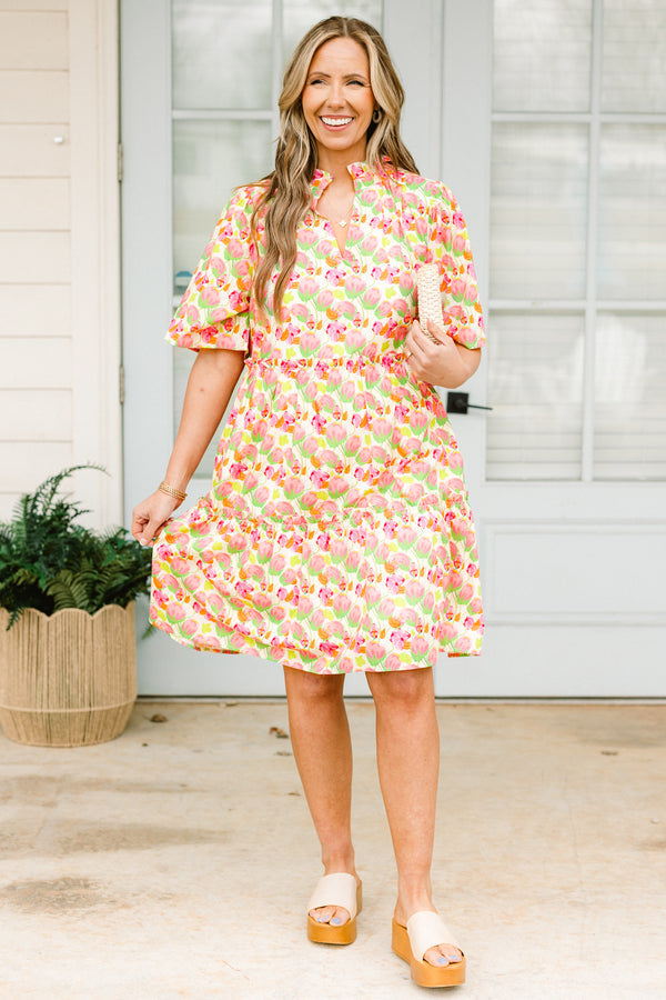 Through The Arbor Dress, Pink