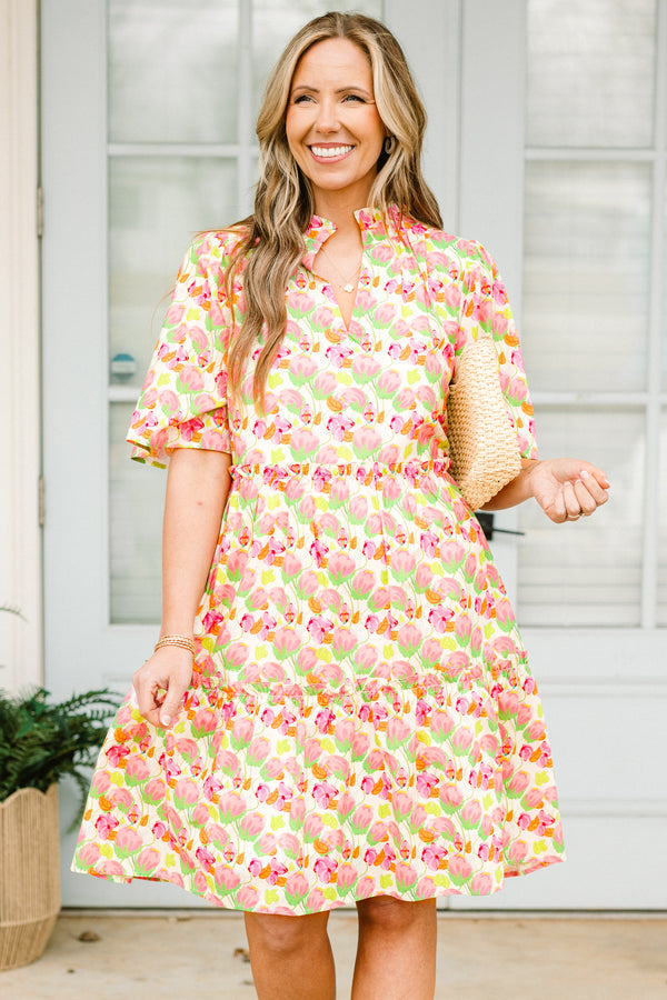 Through The Arbor Dress, Pink
