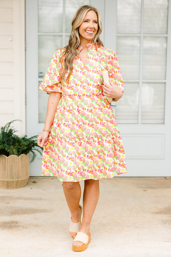 Through The Arbor Dress, Pink
