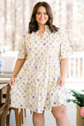 Through The Arbor Dress, White