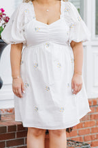 Through The Garden Dress, White