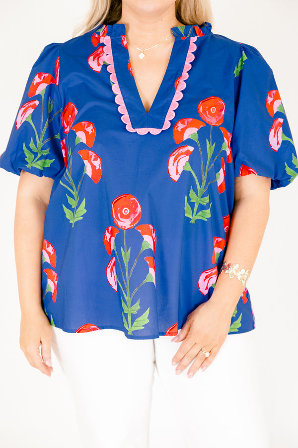 A New Day Top, Blau