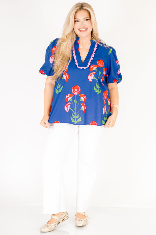 A New Day Top, Blau
