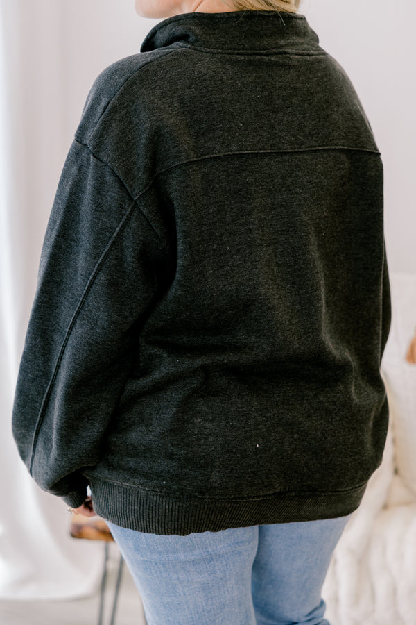 Pullover „Time To Tell“, Schwarz