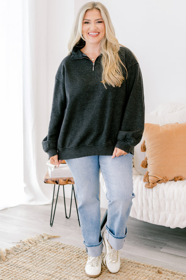Pullover „Time To Tell“, Schwarz