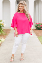 Toasted Coconut Top, Hot Pink