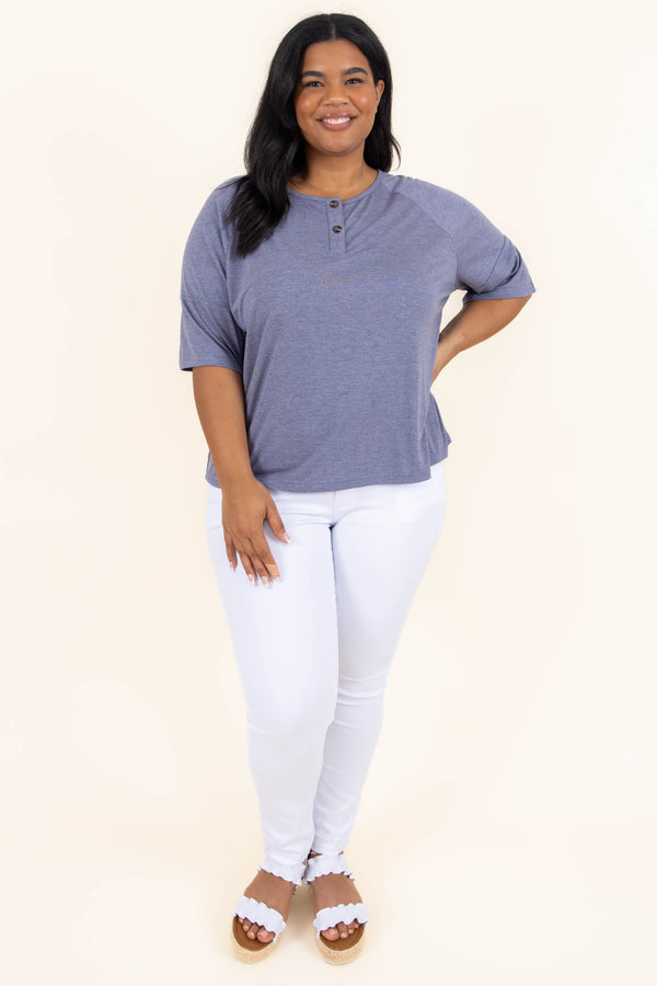 Today Is A Good Day Top, Denim