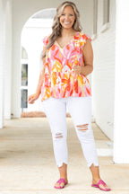 Too Busy For You Top, Rot Multi