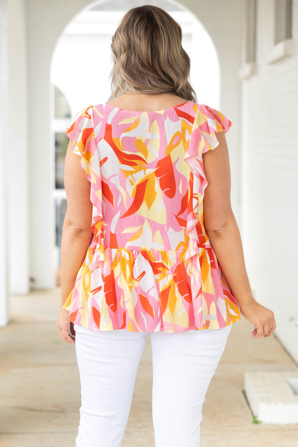 Too Busy For You Top, Rot Multi