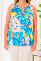 Tropical Dreamin' Tank, Blue