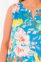 Tropical Dreamin' Tank, Blue